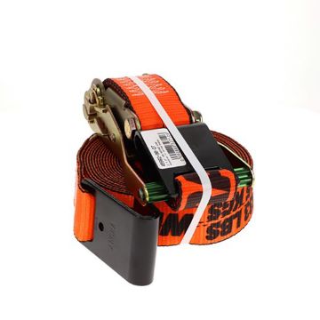 2″ x 27’ Ratchet Strap w/Flat Hooks & Long Wide & X-Treme Webbing, 45982-90-27, image 1 2″ x 27’ Ratchet Strap w/Flat Hooks & Long Wide & X-Treme Webbing, by Ancra