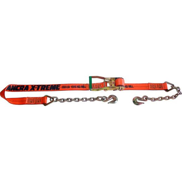 2″ x  30’ X-Treme Ratchet Strap, Chain Anchors Long Wide Handle, by Ancra