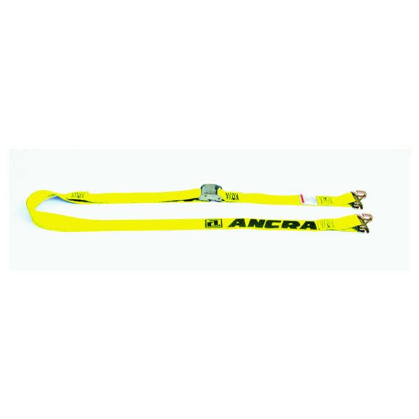 2 Inch Cam Buckle Strap with Wire Hook and E fitting 12 Ft - Yellow, by Ancra