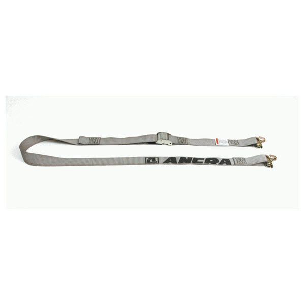 2 Inch Cam Buckle Strap with Wire Hook and E fitting 16Ft - Gray, by Ancra