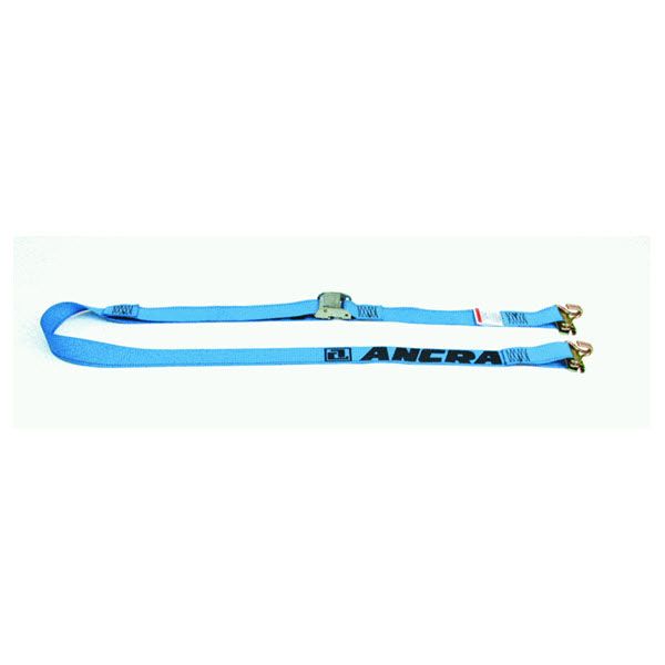 2 Inch Cam Buckle Strap with Wire Hook and E fitting 20 Ft - Blue, by Ancra