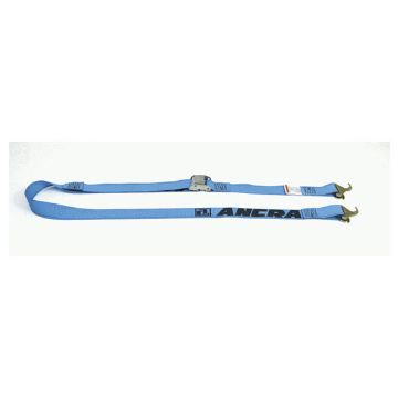 2x20 Cam Buckle Strap with F fitting and E fitting - Blue sku 48253-24, image 1 2"X20' Cam Buckle Strap w/ F Hook & Spring E Fitting, by Ancra