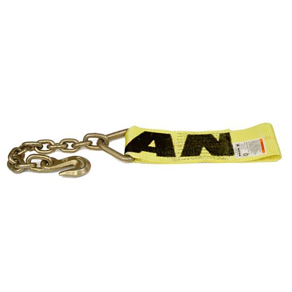 3″ x 33” Fixed End Strap w/Chain Anchor and Loop End, by Ancra