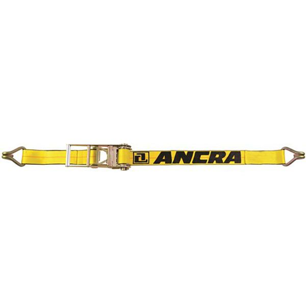 3" x 27' Ratchet Strap w/J Hooks Long Wide Handle, by Ancra