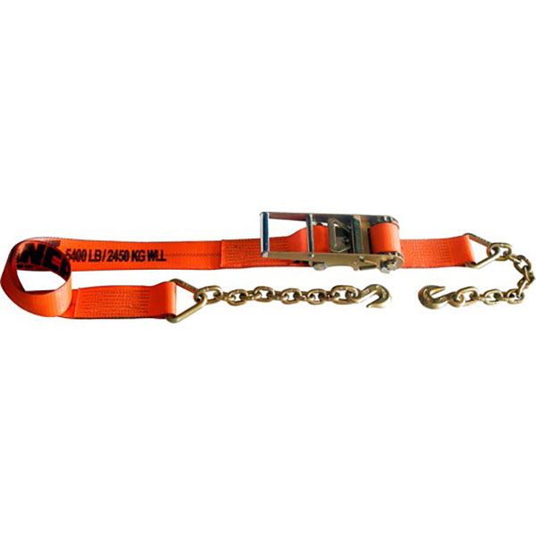 3" x 27' Ratchet Straps X-Treme with Chain Anchors, by Ancra