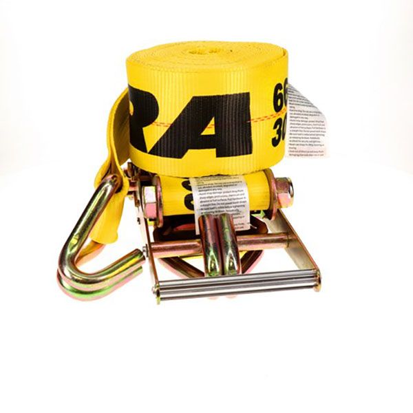 4" x 27' HD Ratchet Strap w/J Hooks, by Ancra