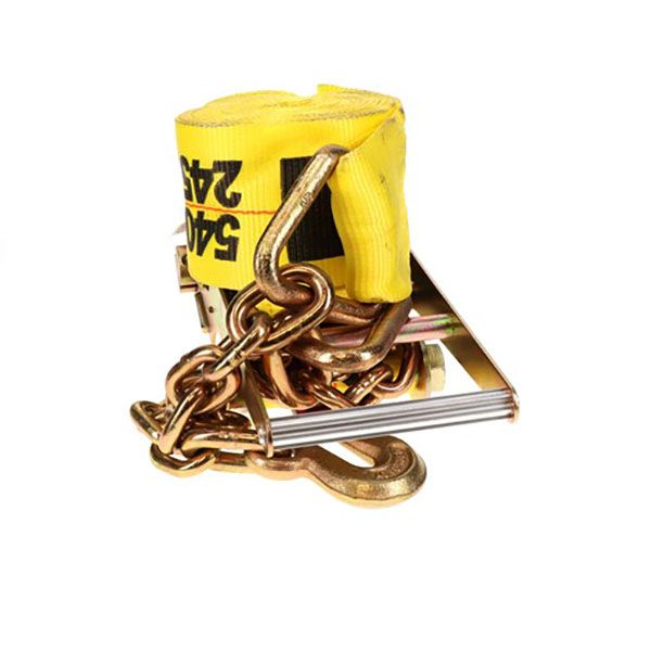 4" x 27' Ratchet Straps with Chain Anchors, by Ancra