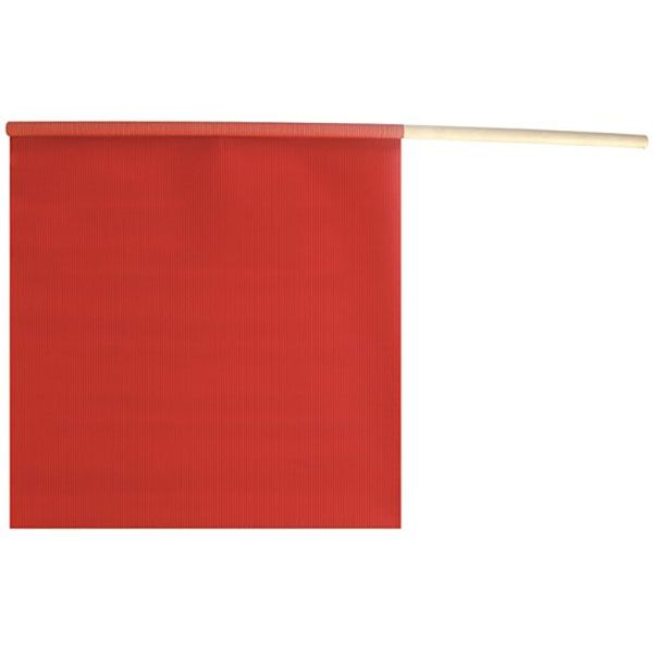 Flag, Red Cotton - 18" x 18" with Wooden Dowel, by Ancra
