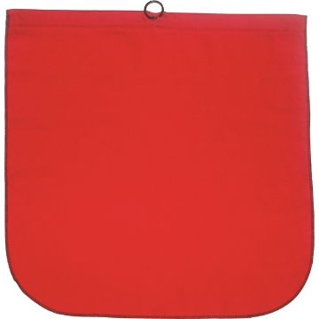 Trucking Red Flag 18" x 18" Red Poly Knit with wooden dowel, part 49893-17, image 1 Trucking Flag, Red Jersey Poly Knit - 18" x 18" with Steel Rod, by Ancra