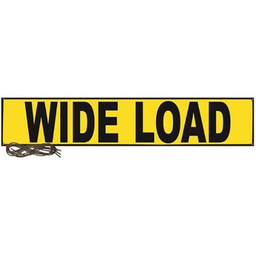 Wide Load Banner, Mesh 18" x 84" w/44" ropes, by Ancra