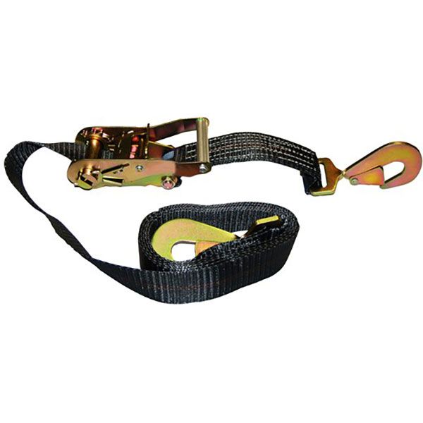 2” x 10’ Automotive Tie-Down w/Twisted Snap Hooks, Black, by Ancra
