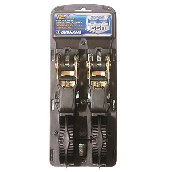 Ratchet Strap 1" x 12' Endless Loop, 2-pack, by Ancra