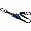 1″ x 15′ Retractable Ratchet Tie-Downs, Safety Clip, 2 Pack, by Ancra