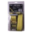 1.5” x 16’ Industrial J-Hook Ratchet Tie-Down, Clamshell, by Ancra
