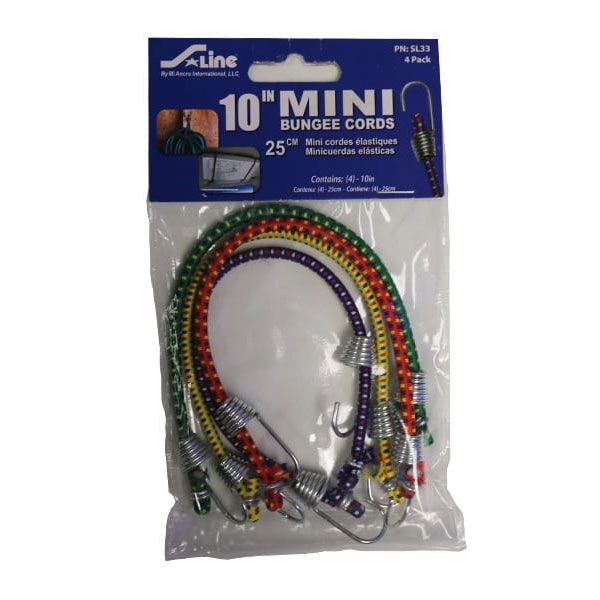 10″ Rubber Mini Bungee Cords, by Ancra