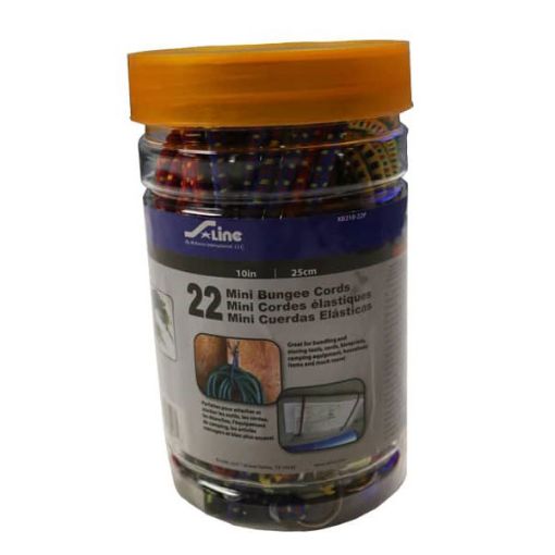 22-PC Jar of 10″ Mini Bungee Cords, by Ancra