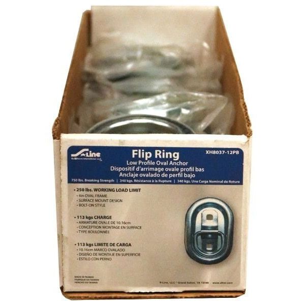 4" Surface Mount Oval Pan w/1" Flip Ring, by Ancra