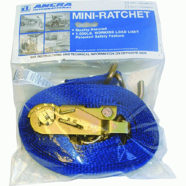 Mini Ratchet Strap--1"x20'-Display Packaged from Ancra