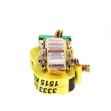 2" x 30' Ratchet Strap w/ Wire Hooks & Web Keeper Buckle - 45982-43-30-WK, image 1 2" x 30' Ratchet Strap w/ Wire Hooks & Web Keeper Buckle from Ancra