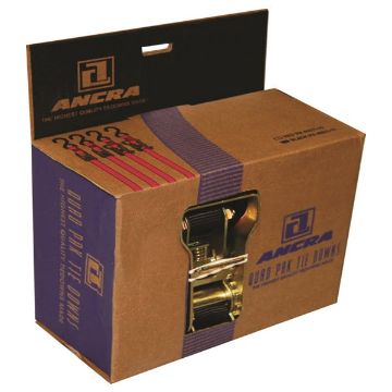 2 Ratchet & 2 Cam Buckle Quad Pak Straps 1" X 66", Part 45211-11, Picture 2 2 Ratchet & 2 Cam Buckle Quad Pak Straps 1" X 66" - Ancra Cargo