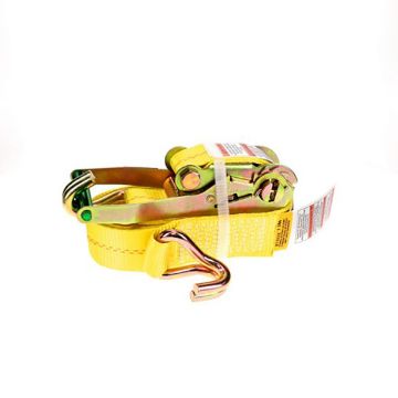 2" x 27' Ratchet Strap w/ J Hooks & Long Wide Handle - 45982-42, Picture 2 2" x 27' Ratchet Strap Long Wide Handle and J Hooks - Ancra Cargo