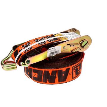 2″ x 30’ Ratchet Strap wire J Hooks, Long Wide & X-Treme Webbing, 45982-95-30, Picture 2 2″ x 30’ Ratchet Strap w J-Hooks, Long Wide Handle & X-Treme Webbing - Ancra Cargo