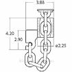 Floor Chain tie-down, Weld on - Bulk - Ancra Cargo