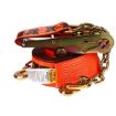 4″ x 27’ Heavy-Duty Ratchet Strap w/Chain Anchors & X-Treme Webbing - Ancra Cargo