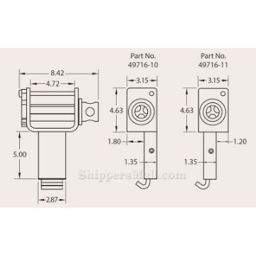 Stake Pocket winch Porta Winch portable winch part 49716-10, Picture 2 Porta Winch - Outward Offset Stake Pocket Winch - Ancra Cargo