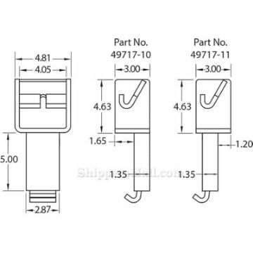 Porta Anchor part 49717-10, Picture 2 Porta Anchor Outward Offset - Ancra Cargo
