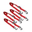 1″ x 6′ S-Hook Cam Buckle Tie-Downs, 4 Pack Blister - Ancra Cargo