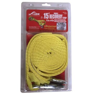 2” x 15’ Single Pack Tow Strap w/Hooks - SL31, Picture 2 2” x 15’ Single Pack Tow Strap w/Hooks - Ancra Cargo