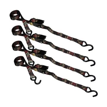 1” x 8’ S-Hook Ratchet Tie-Down, Camo Style, 4 Pack - SL66, Picture 2 1” x 8’ S-Hook Ratchet Tie-Down, Camo Style, 4 Pack - Ancra Cargo