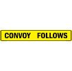 "Convoy Follows US Military Convoy Sign, Aluminum HIP 0.08, 50x8 inches"