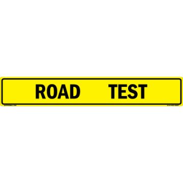 MC108AH08YLBLK50X16 - ROAD TEST US Military Convoy Sign - Alum HIP 0.080 - 50x16 "ROAD TEST US Military Convoy Sign, Aluminum HIP 0.080, 50x16 inches"