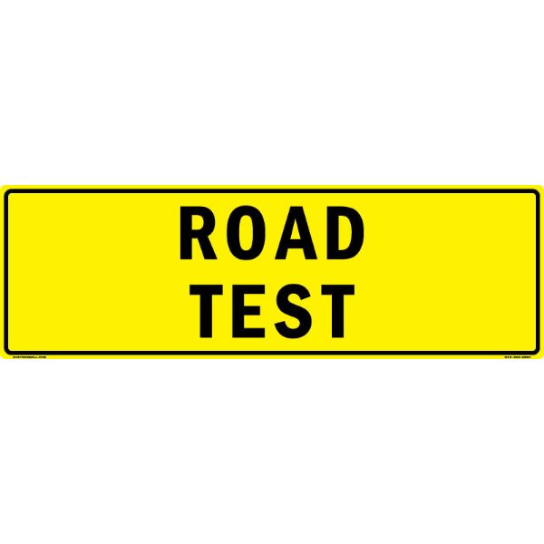 "ROAD TEST US Military Convoy Sign, Aluminum HIP 0.063, 50x16 inches"