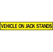 "VEHICLE ON JACK STANDS US Military Convoy Sign, Aluminum HIP 0.080, 50x8 inches"