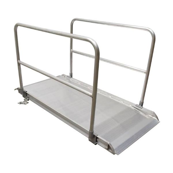 Aluminum Truck Ramp, with Hand Rails - AWR-28