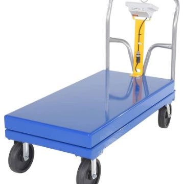 Steel Platform Truck 3600 lb. Capacity 24X48 W/Scale and 8"x2" Glass Filled Nylon casters. Part #: SPT-SCL-GRP Steel Platform Trucks w Weigh Scale - VS-SPT-SCL-GRP