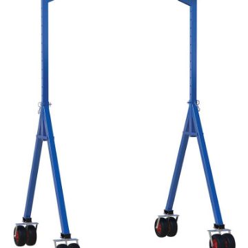 Gantry Cranes Steel Adjustable Pneumatic Casters-AHS-PNU-vestil Adjustable Steel Gantry Cranes with Pneumatic Casters - AHS-PNU