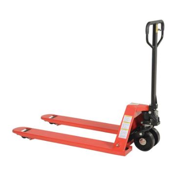 Steel Pallet Truck with Steel Wheels 61 In. x 27 In. x 48 In. 5500 Lb. Capacity Red Steel Pallet Truck with Steel Wheels 61 x 27 x 48 5500 Cap.  Red - PM5-2748-S