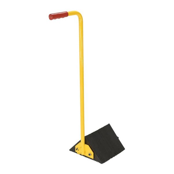 Rubber wheel chock with Ergonomic handle  10X10X5.5 - LWC-14M-ERGO