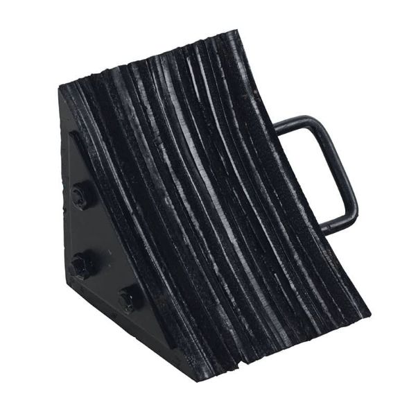 Rubber Wheel Chock Laminated - 8" H - LWC-15