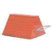 Orange Rubber Wheel Chock with Handle 8" H - ORWC-8-HDL