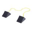 Pair of Rubber Wheel Chocks with Rope - RWC-2-PR