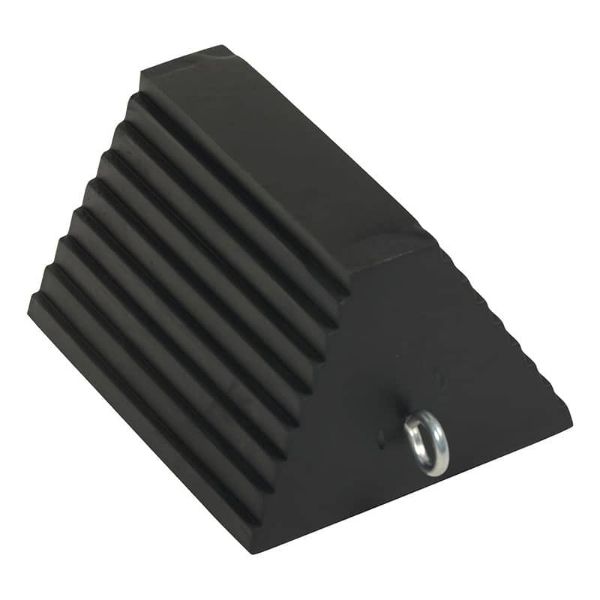 Molded Rubber Wheel Chock with Eye-Bolt - RWC-8