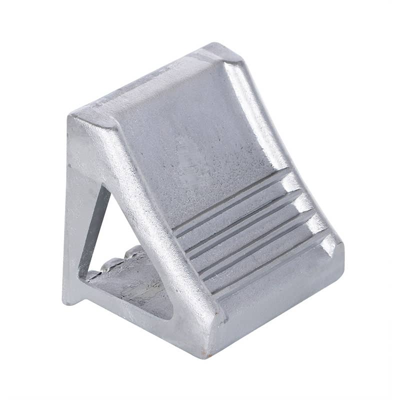 Cast Steel Wheel Chock 8-1/4 In. x 8-9/16 In. x 7-1/8 In. Silver ...
