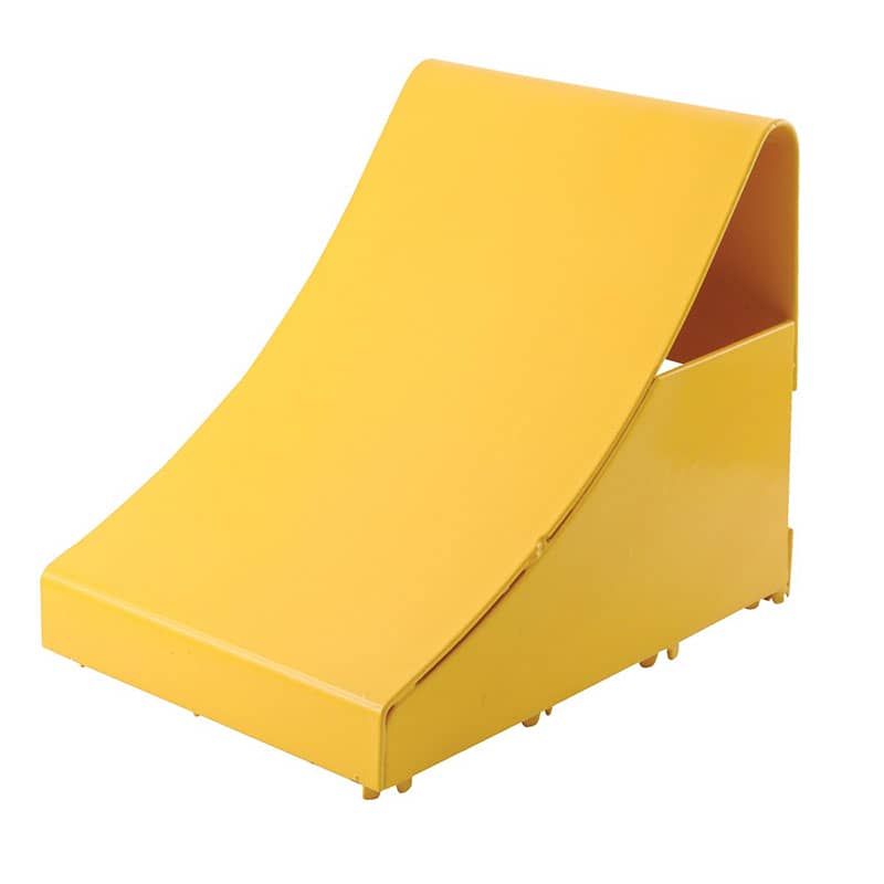 Fabricated Steel Wheel Chock 10-3/4 In. Length Yellow|Shippers Mall