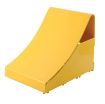 Formed Steel Chock w saw tooth bottom for traction. - FAB-11