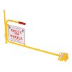 Rail Chock with "Chock Your Wheels" Sign. - FRC-2